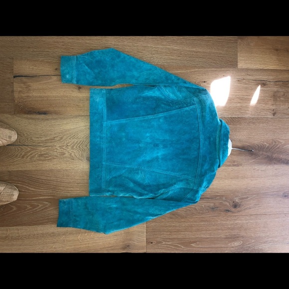 Express torquois suede jacket new size S - Picture 4 of 6